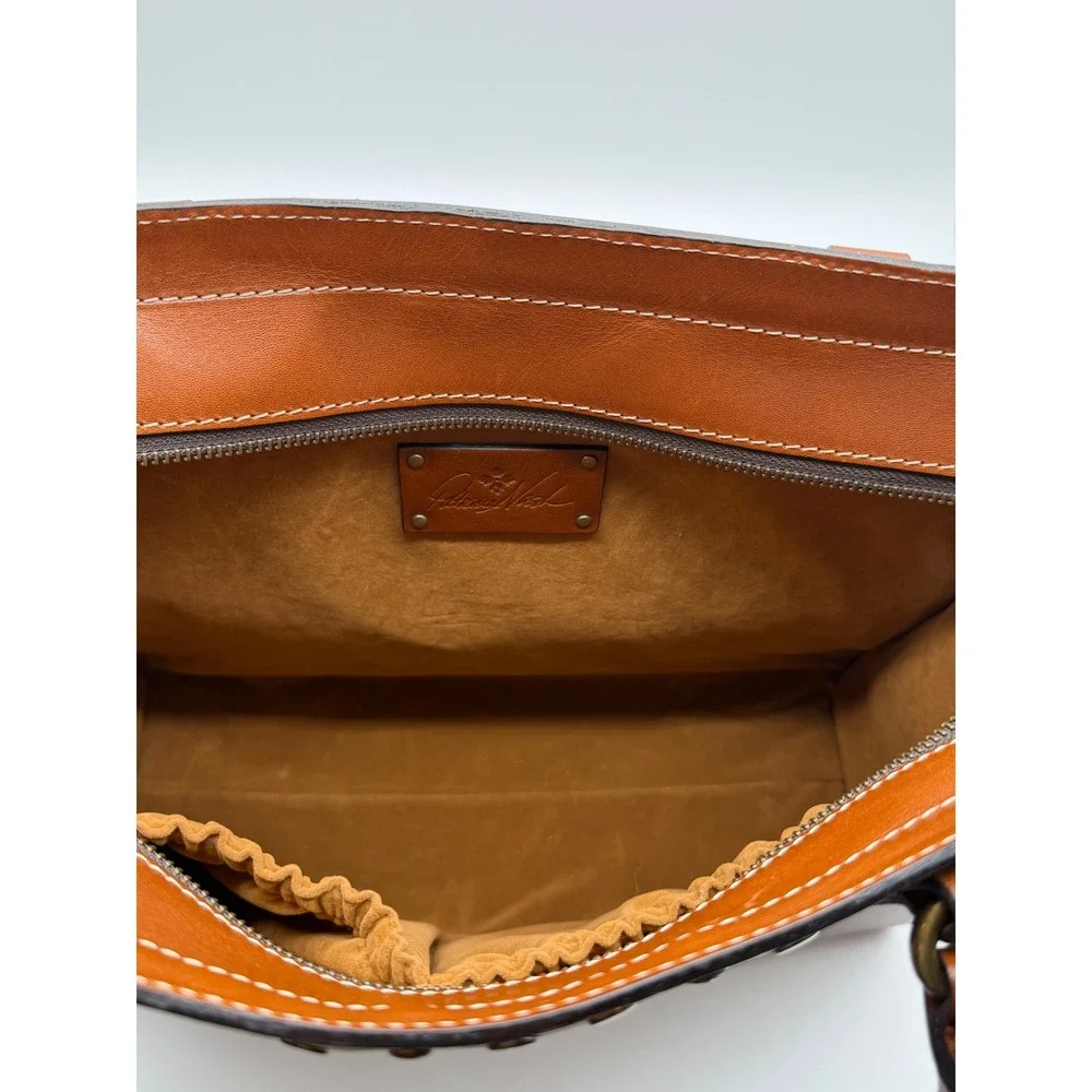 Patricia Nash Zancona Tan Leather Tote Heritage Collection Studded‎ P18001 NEW